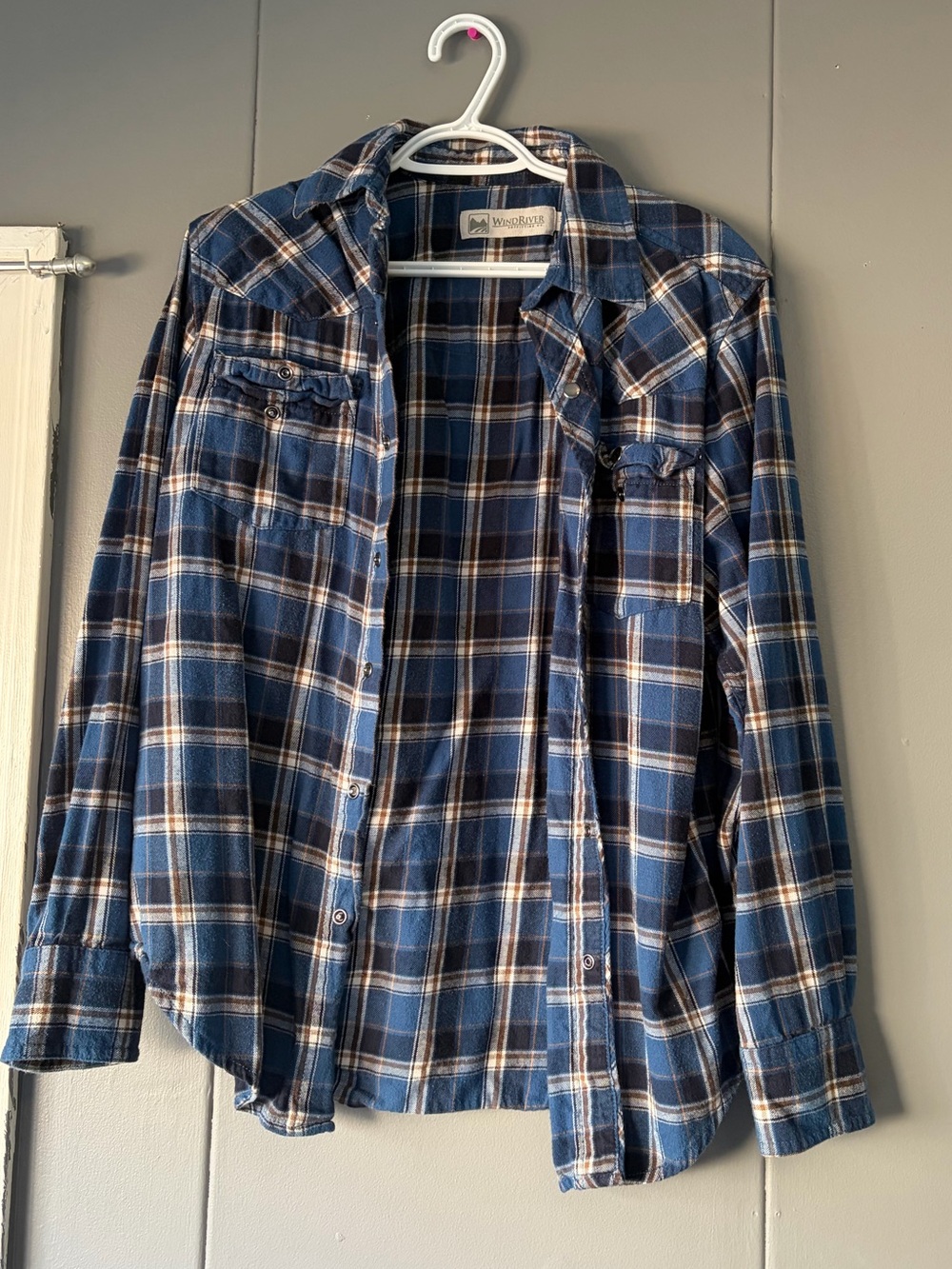 Blue Plaid Flannel Shirt